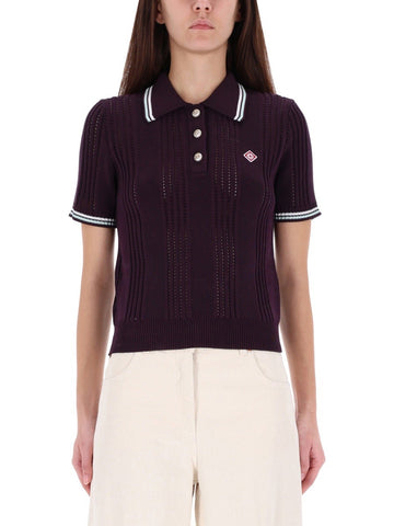 CASABLANCA - COTTON KNIT POLO SHIRT cotton-knit-polo-shirt