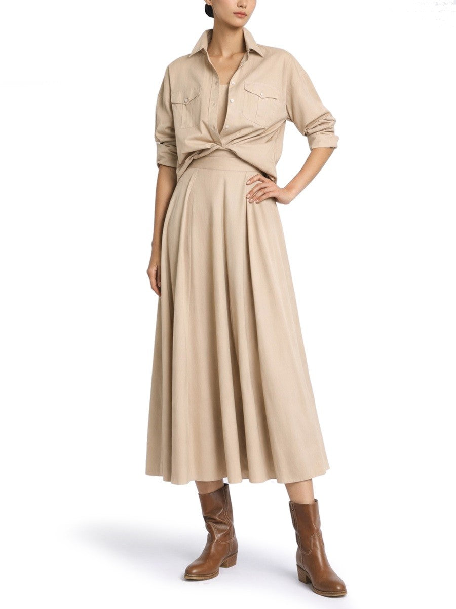 FAY FAY - COTTON MIDI SKIRT