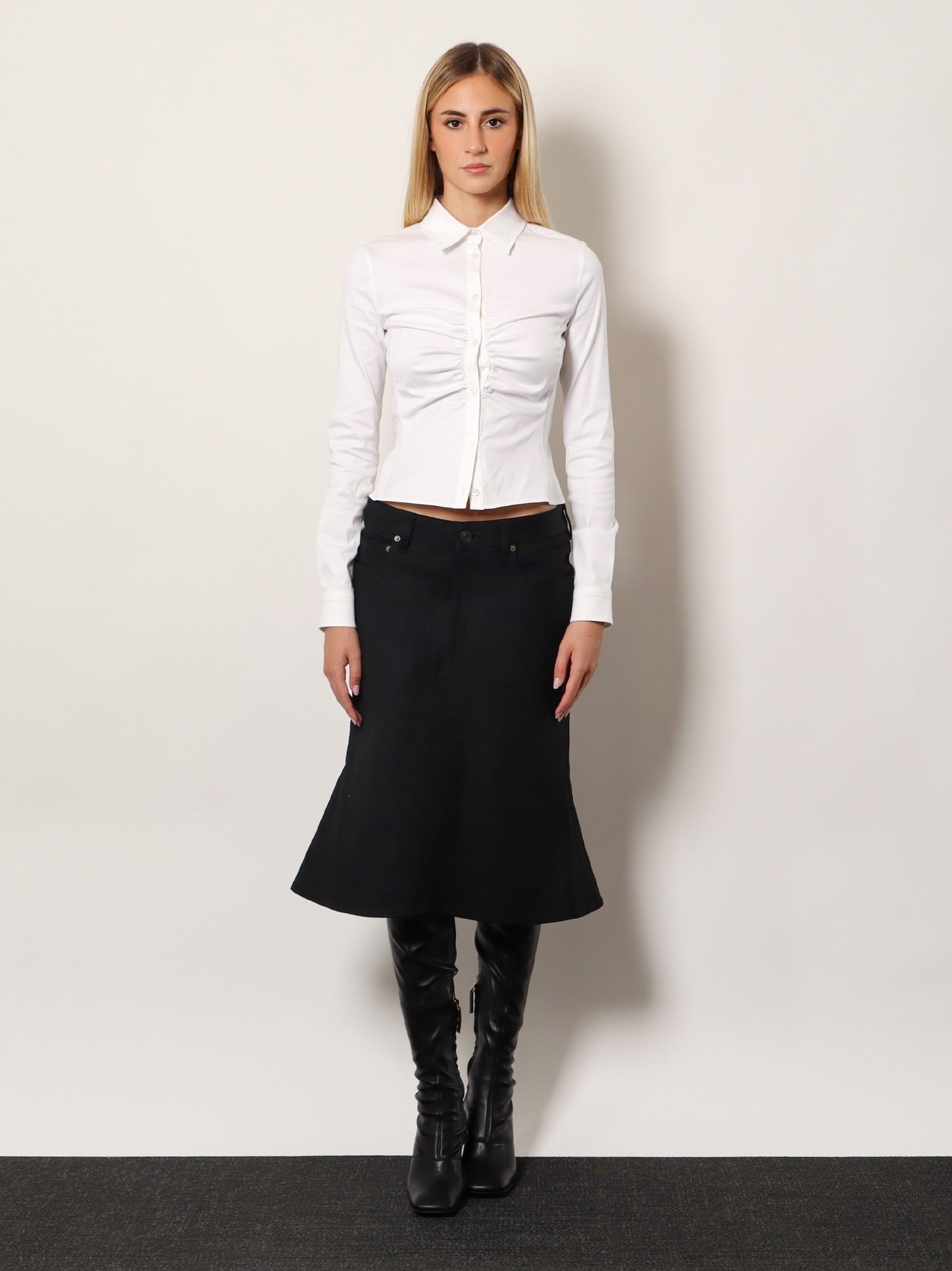 Cotton Midi Skirt