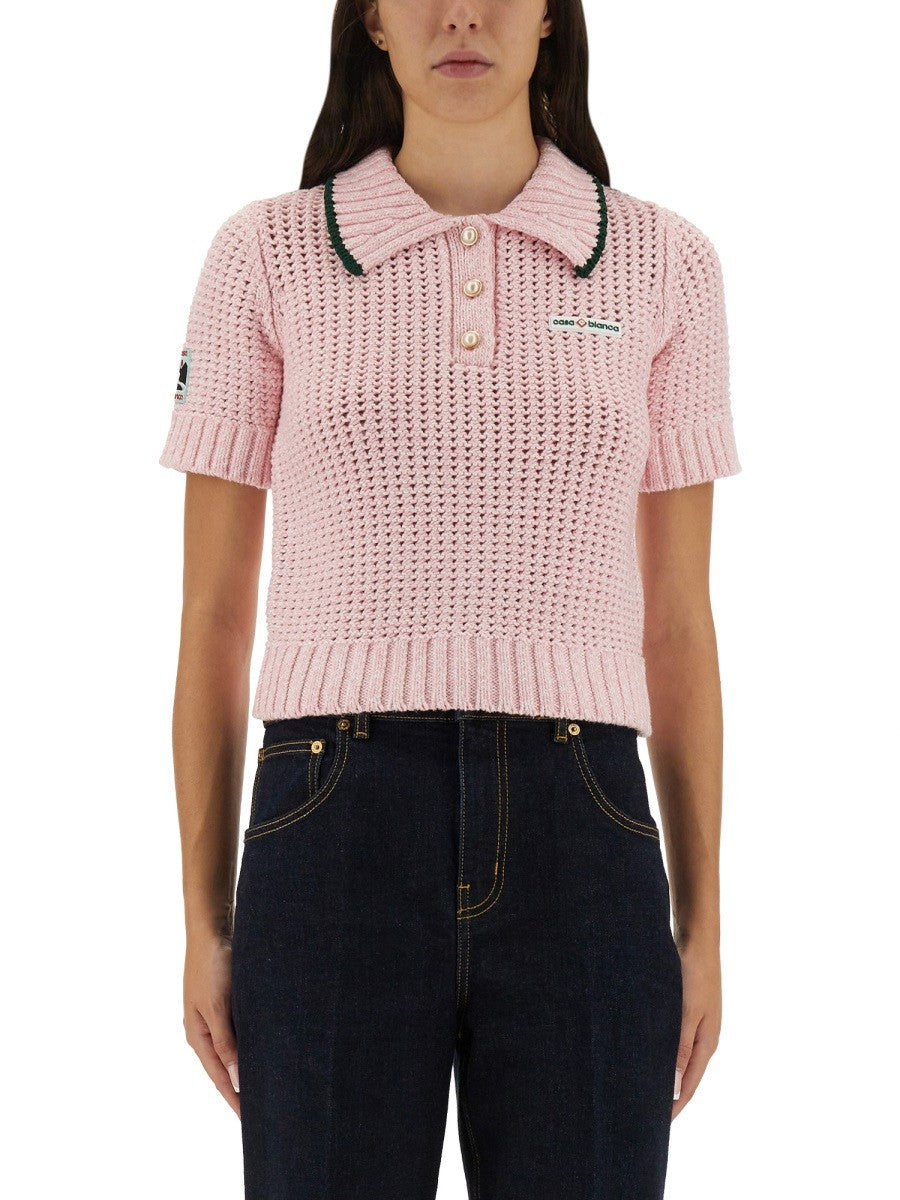 COTTON MOULINÉ POLO SHIRT