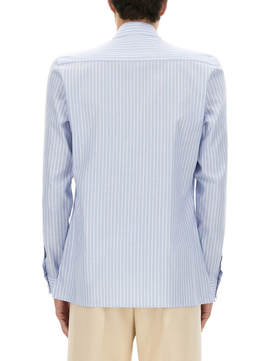 Valentino - COTTON OXFORD SHIRT WITH TOGGLE