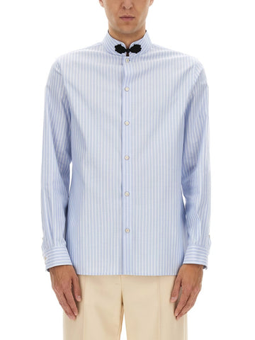 Valentino - COTTON OXFORD SHIRT WITH TOGGLE