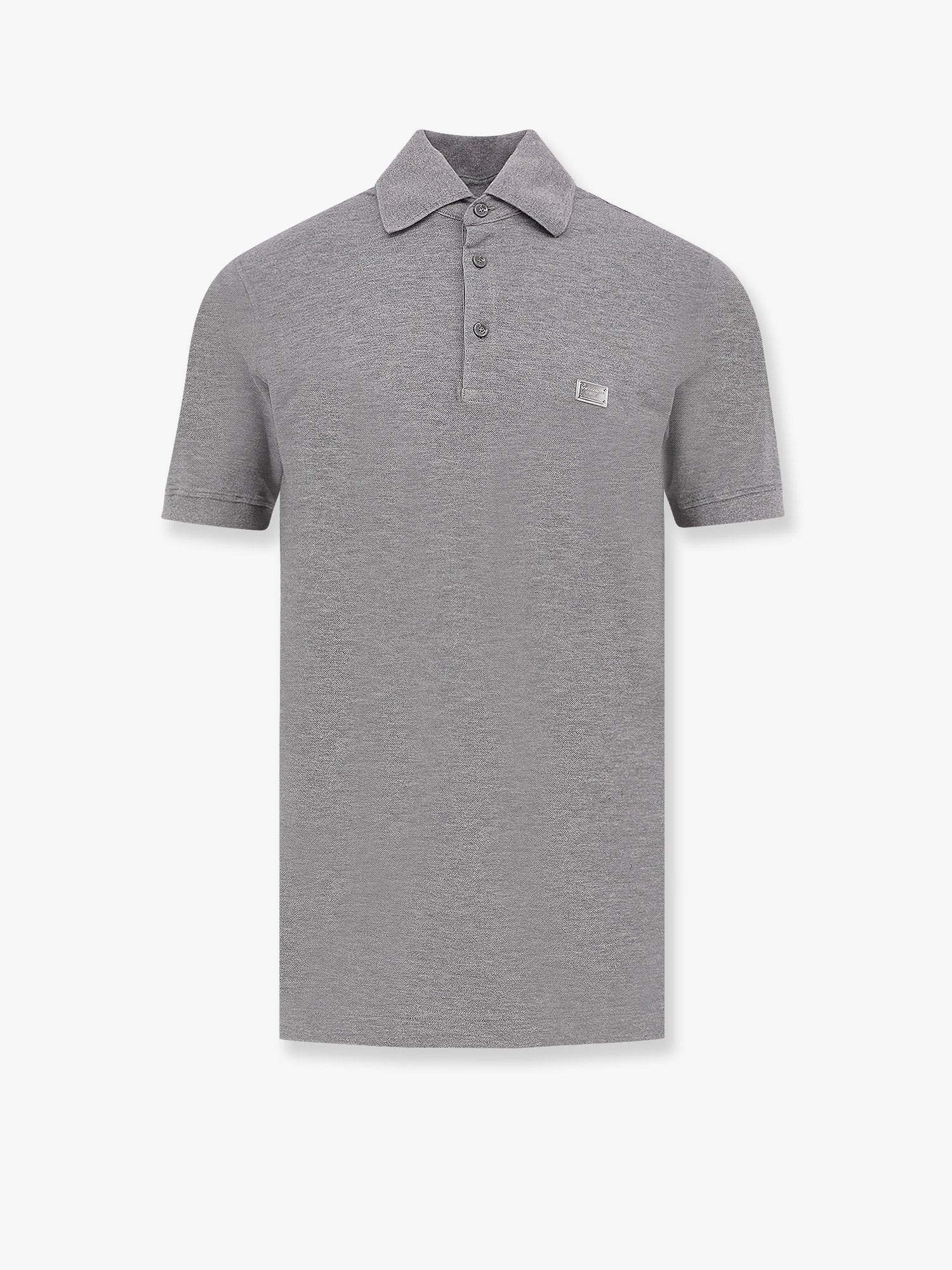 Cotton polo shirt with dolce&gabbana milano plate