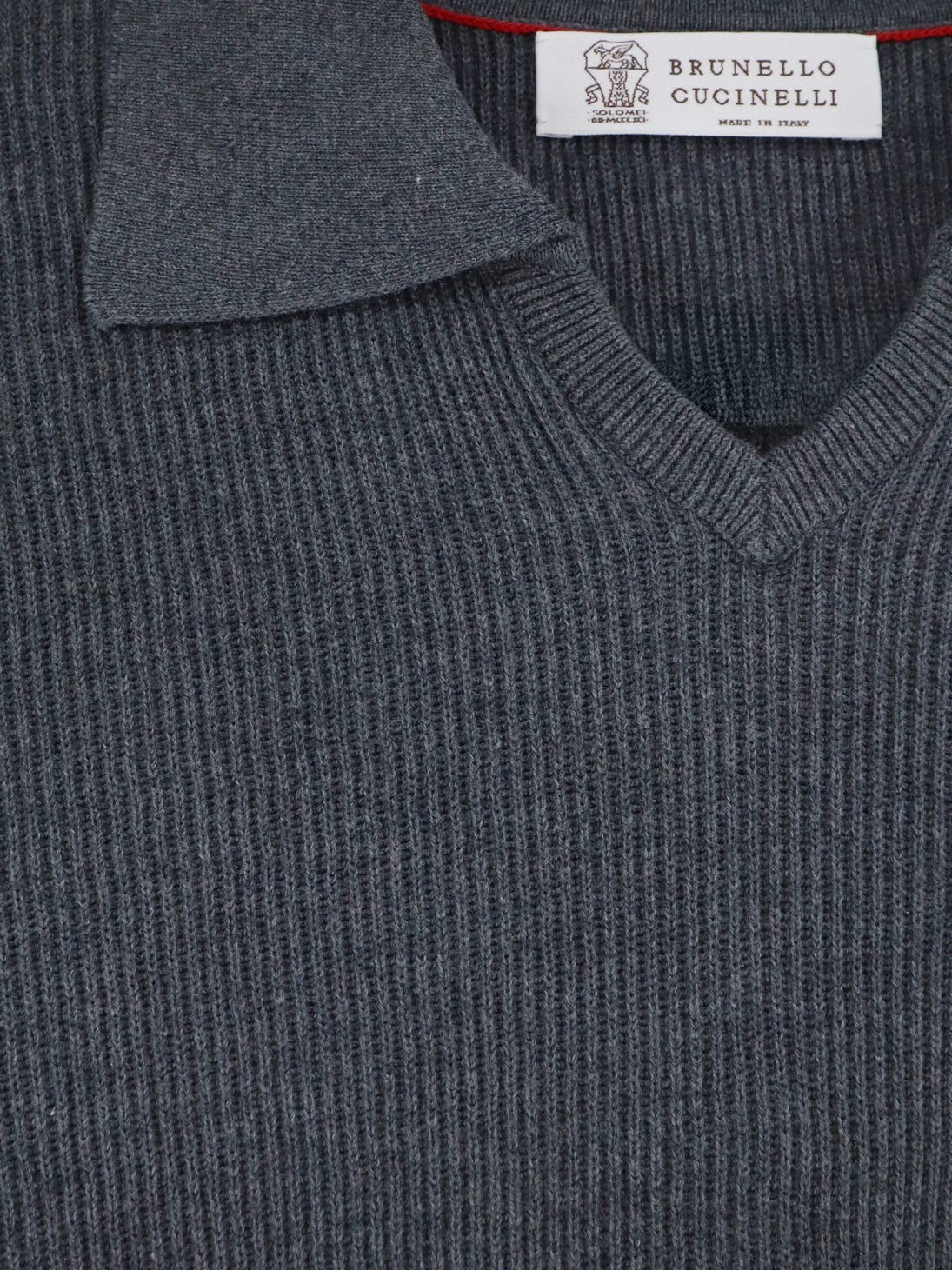 Brunello Cucinelli Brunello Cucinelli - Cotton polo shirt with ribbed knit