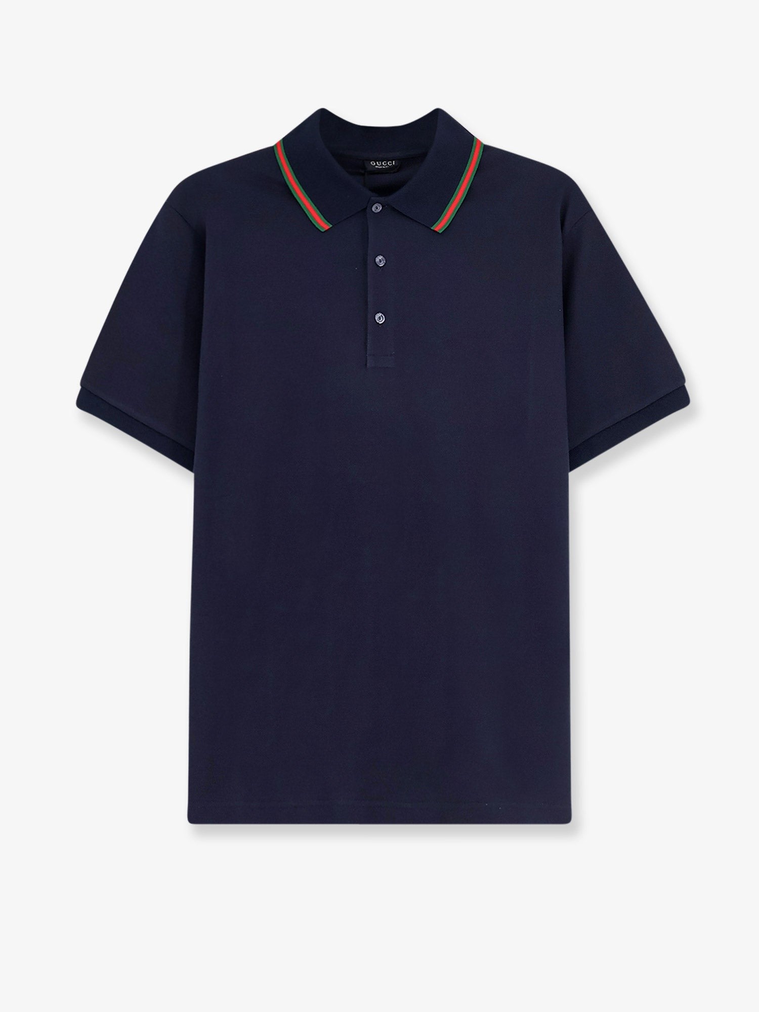 Gucci - Cotton polo with Nastro Web detail on the collar