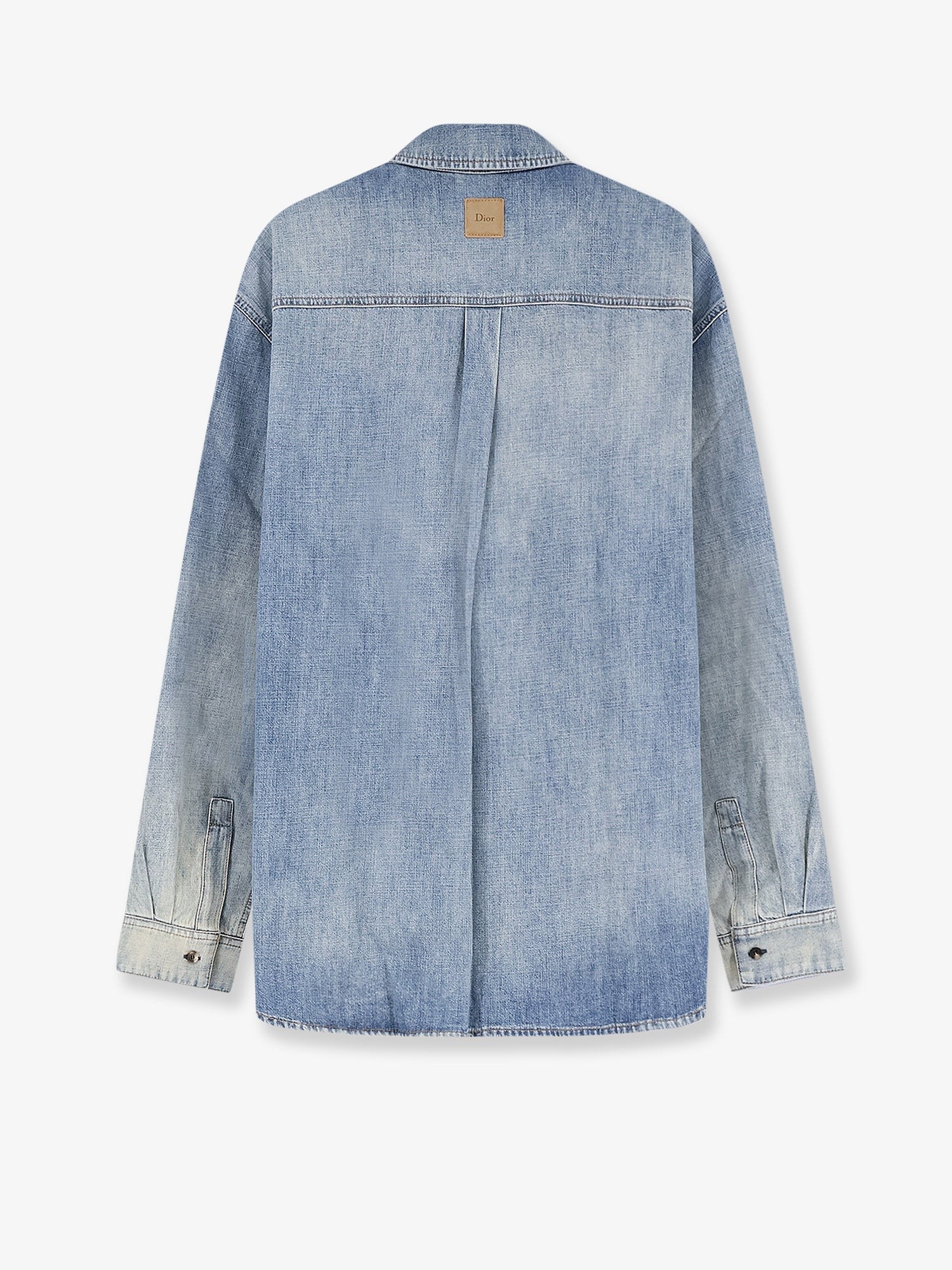 Dior - Cotton shirt jacket with embroidered lettering logo