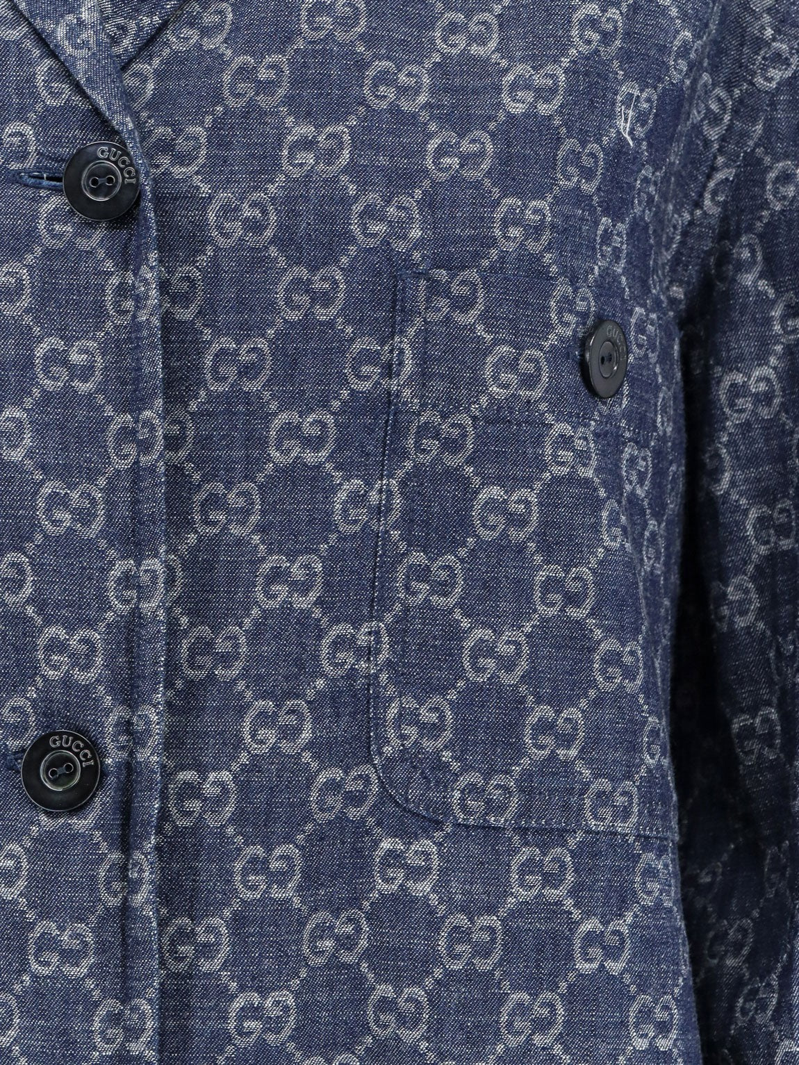 Gucci - Cotton shirt with all-over GG motif
