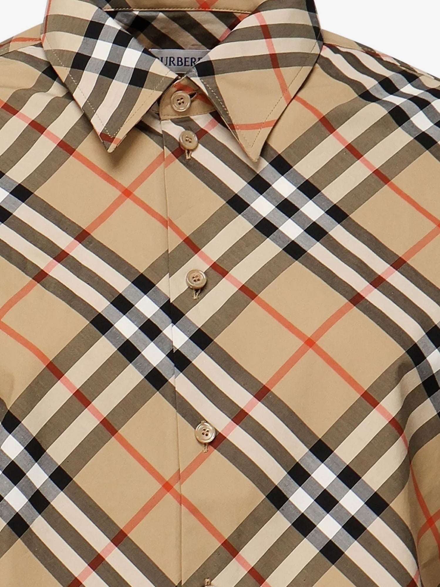 Cotton shirt with Burberry Check motif