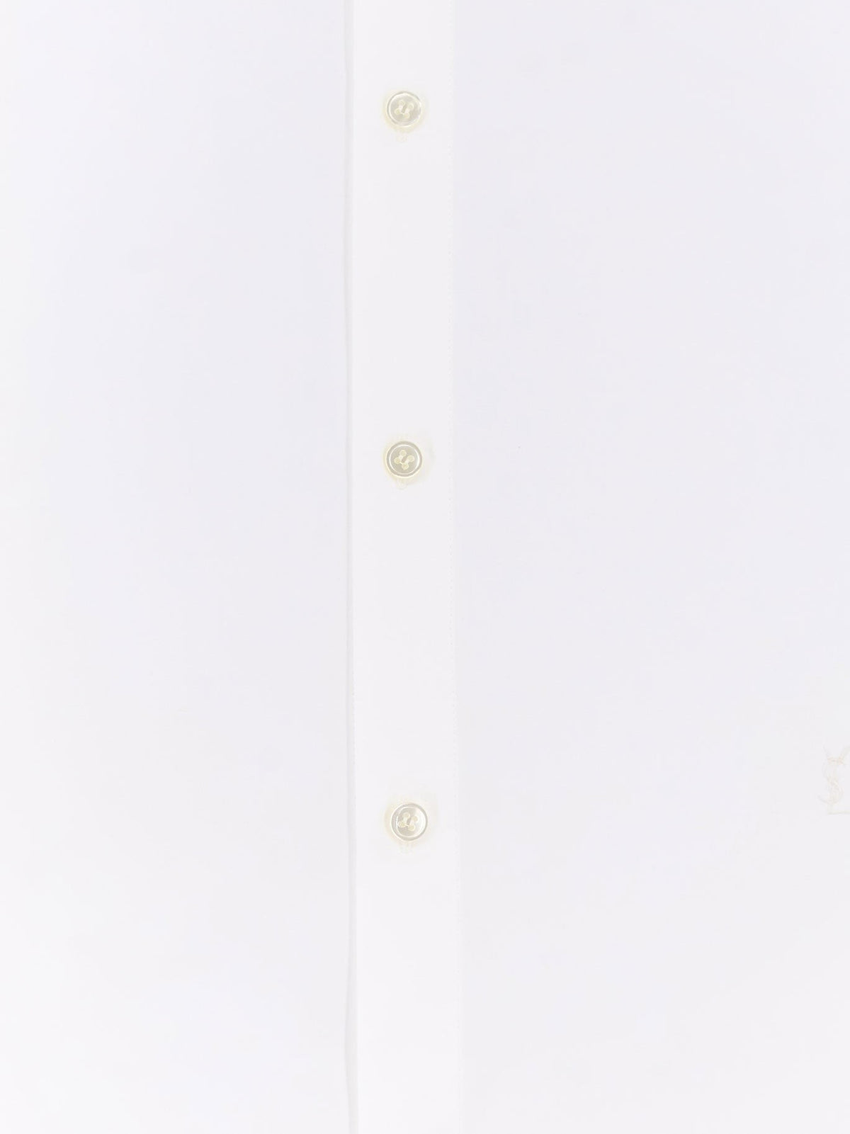 Saint Laurent - Cotton shirt with Cassandre embroidery