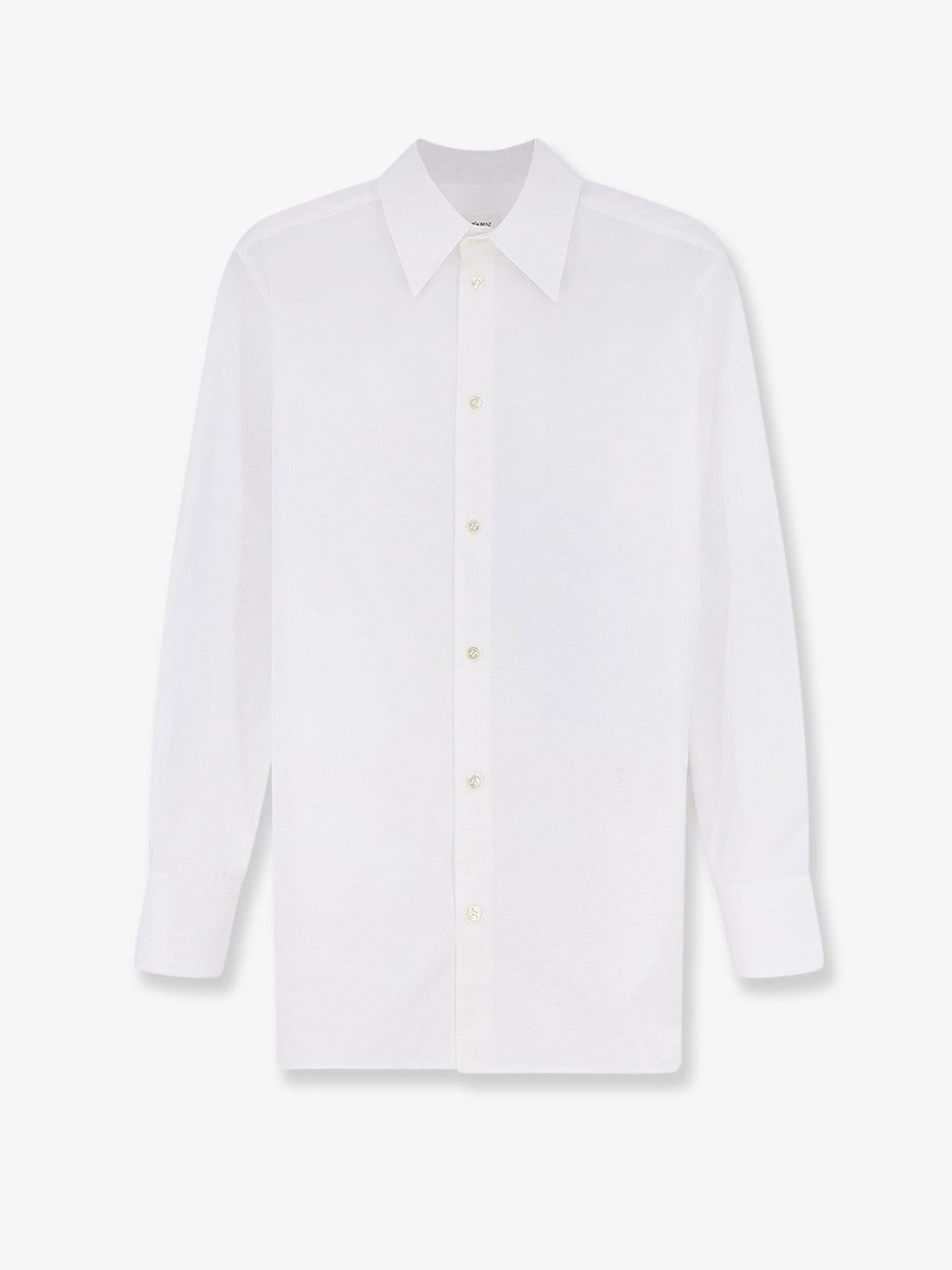 Saint Laurent - Cotton shirt with Cassandre embroidery BLANCOPTIQUE