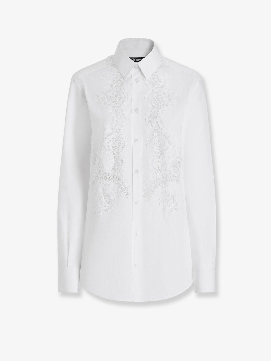 Dolce & Gabbana Cotton shirt with floral embroideries