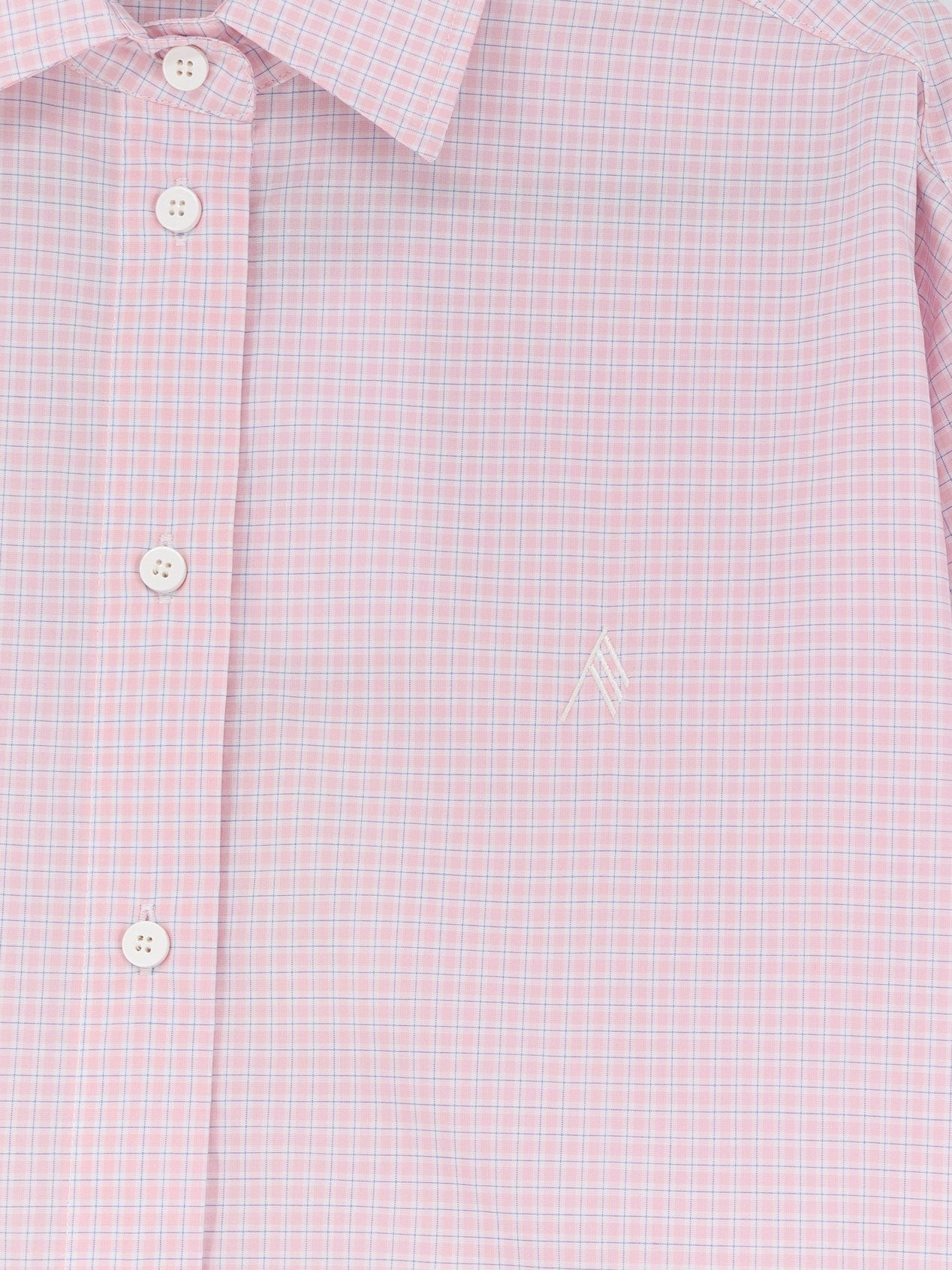 The Attico - Cotton shirt with front embroidered logo