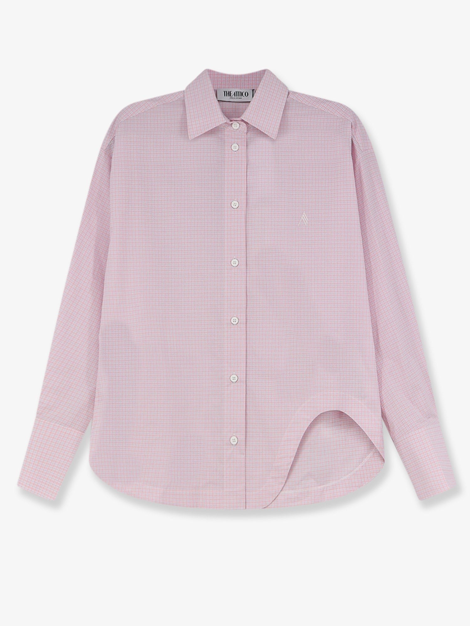 The Attico - Cotton shirt with front embroidered logo