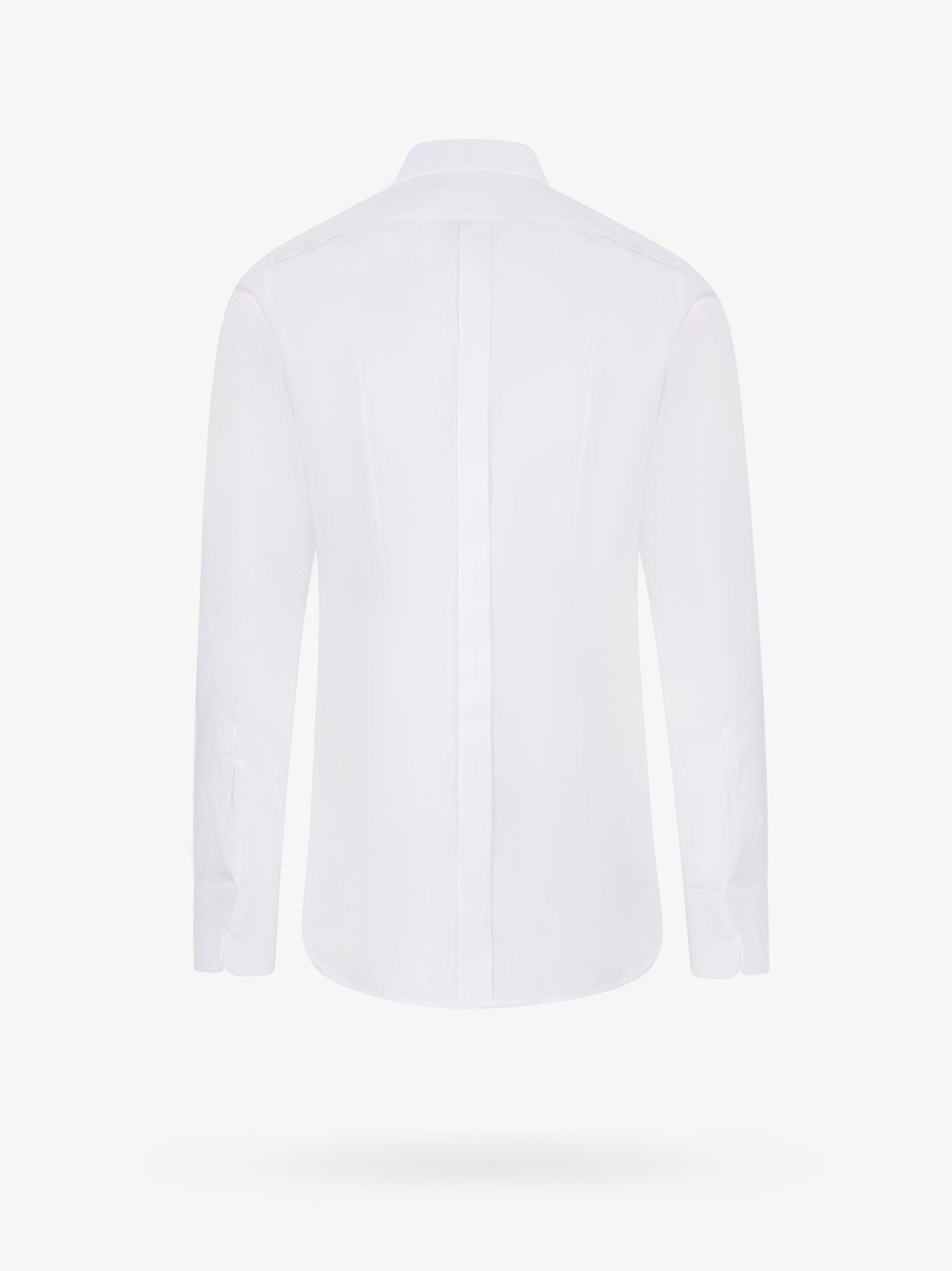 Cotton shirt with frontal plastron