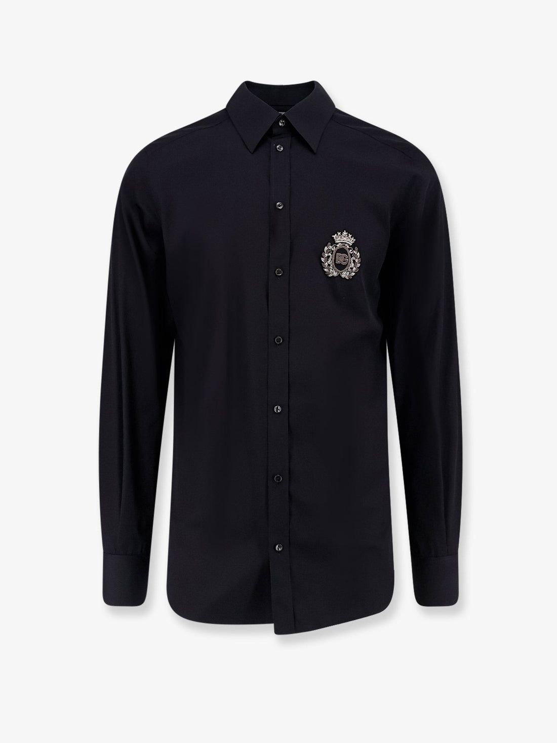 Dolce & Gabbana - Cotton shirt with iconic logo on the front cotton-shirt-with-iconic-logo-on-the-front_cf871a39-00f9-40a6-879f-6241702e0762