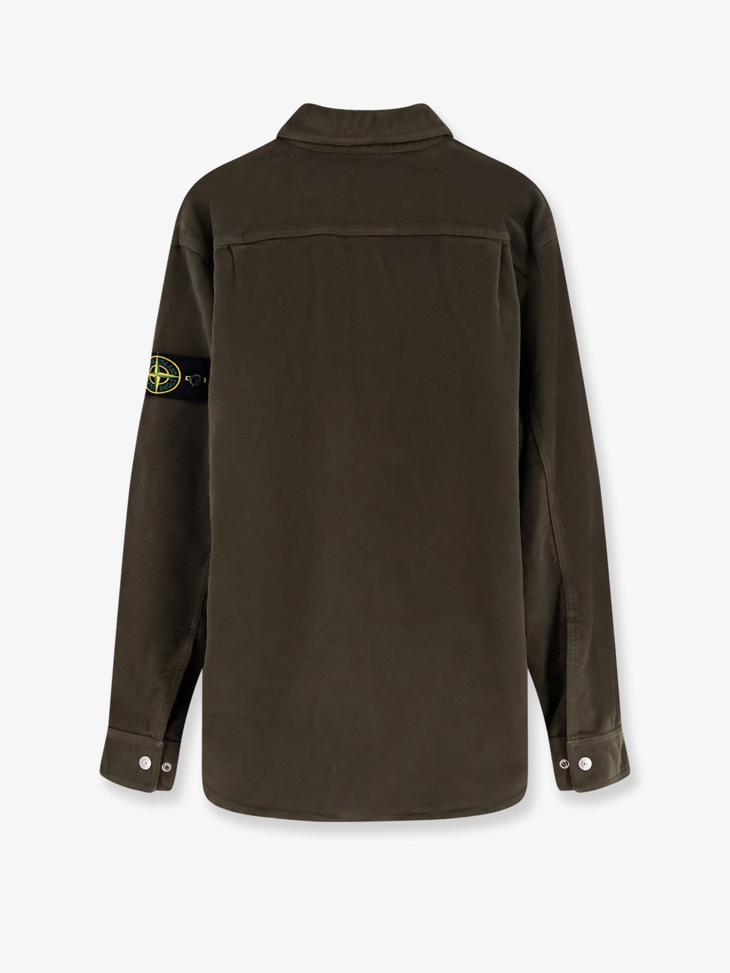 Cotton shirt with iconic logo patch