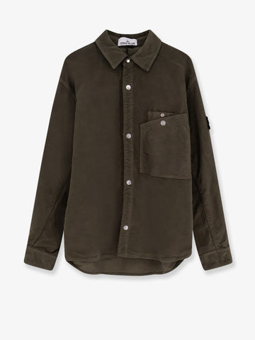 Cotton shirt with iconic logo patch