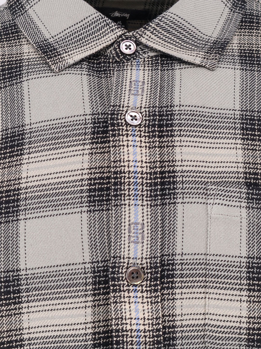 Cotton shirt with plaid motif