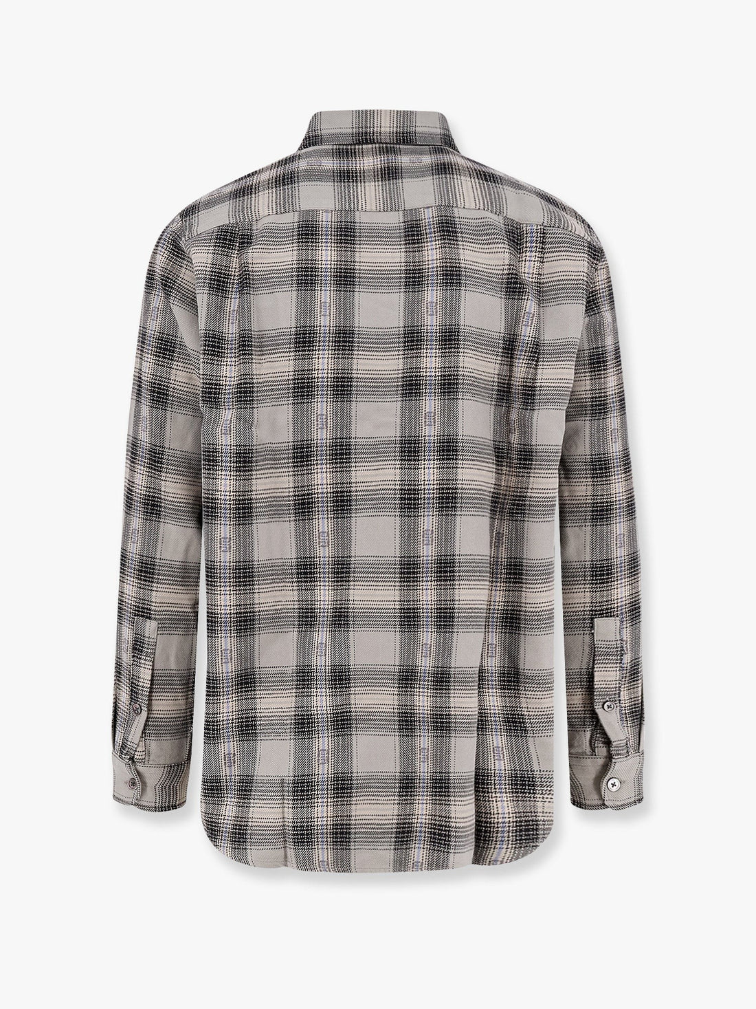 Cotton shirt with plaid motif