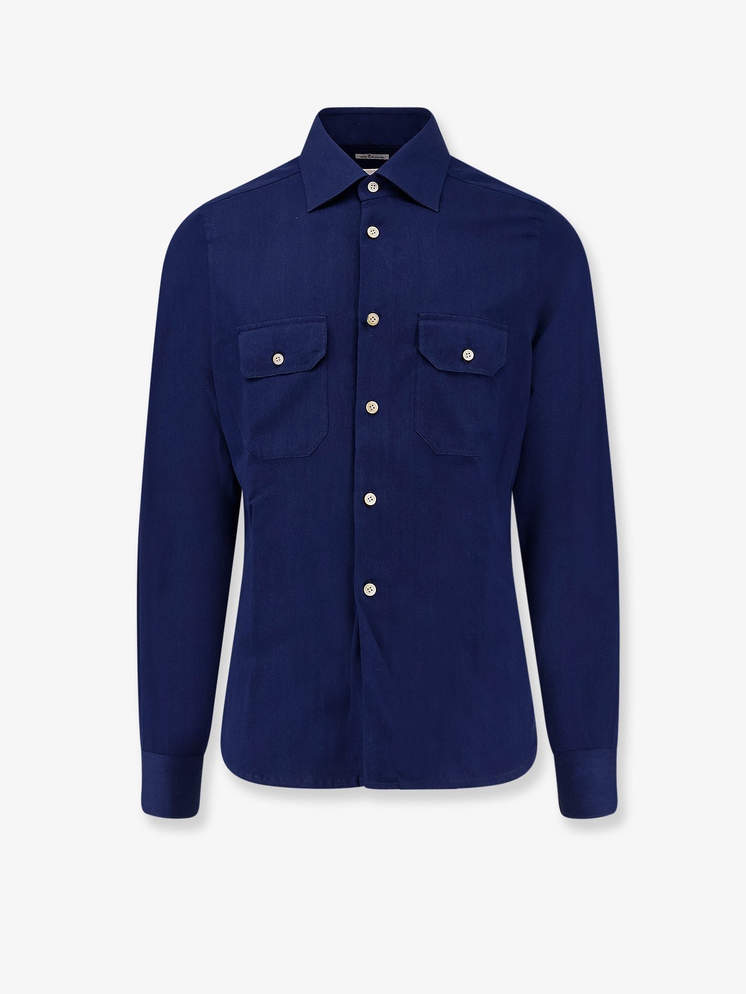 KITON CIRO PAONE Cotton shirt with stitched profiles
