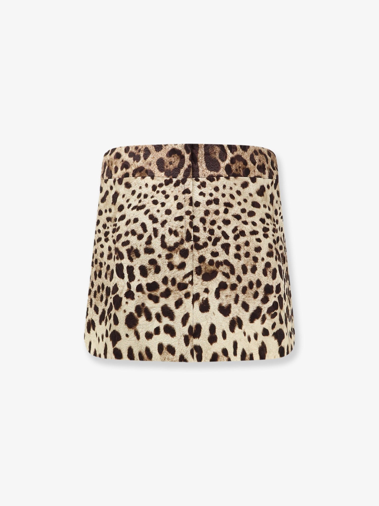 Dolce & Gabbana - Cotton, silk and viscose mini skirt with animal motif