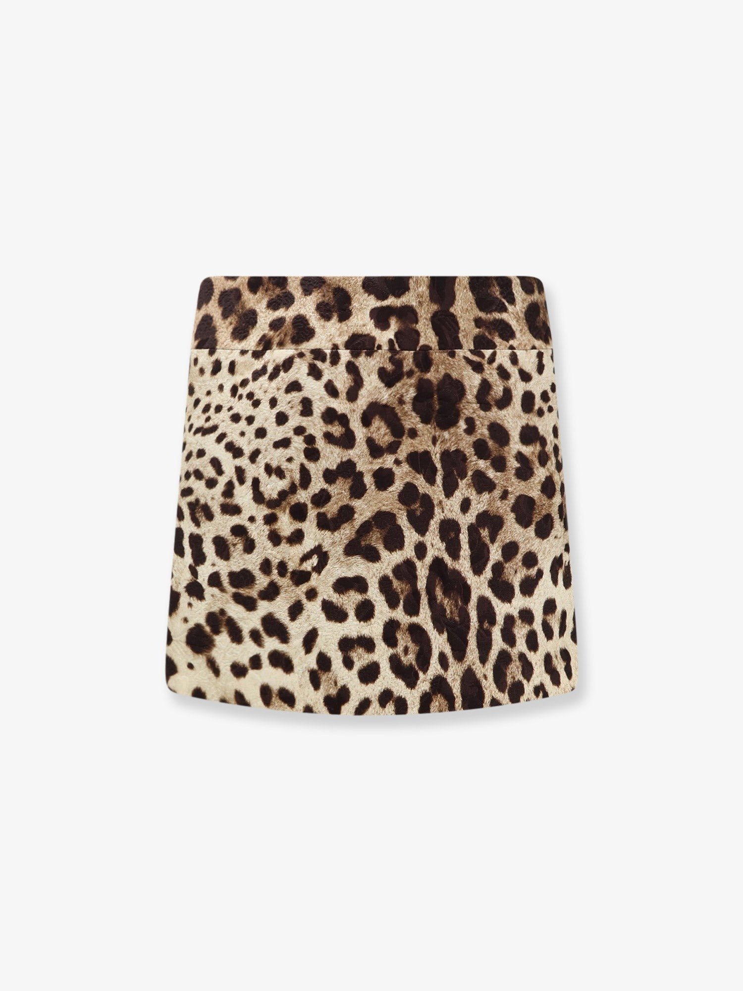 Dolce & Gabbana - Cotton, silk and viscose mini skirt with animal motif
