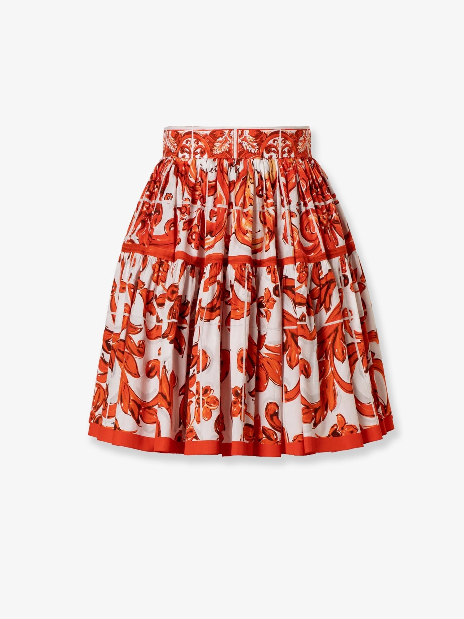Dolce & Gabbana - Cotton skirt with Maiolica print