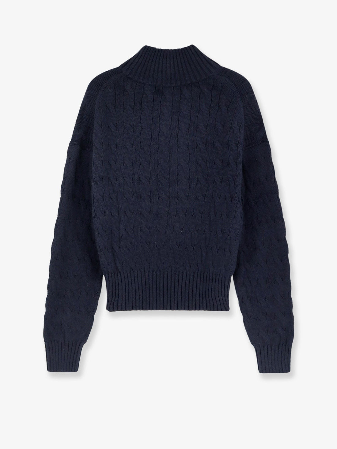 Cotton sweater with contrasting logo