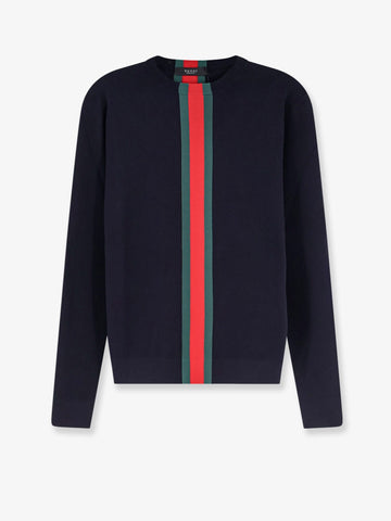 Gucci - Cotton sweater with Nastro Web inlay