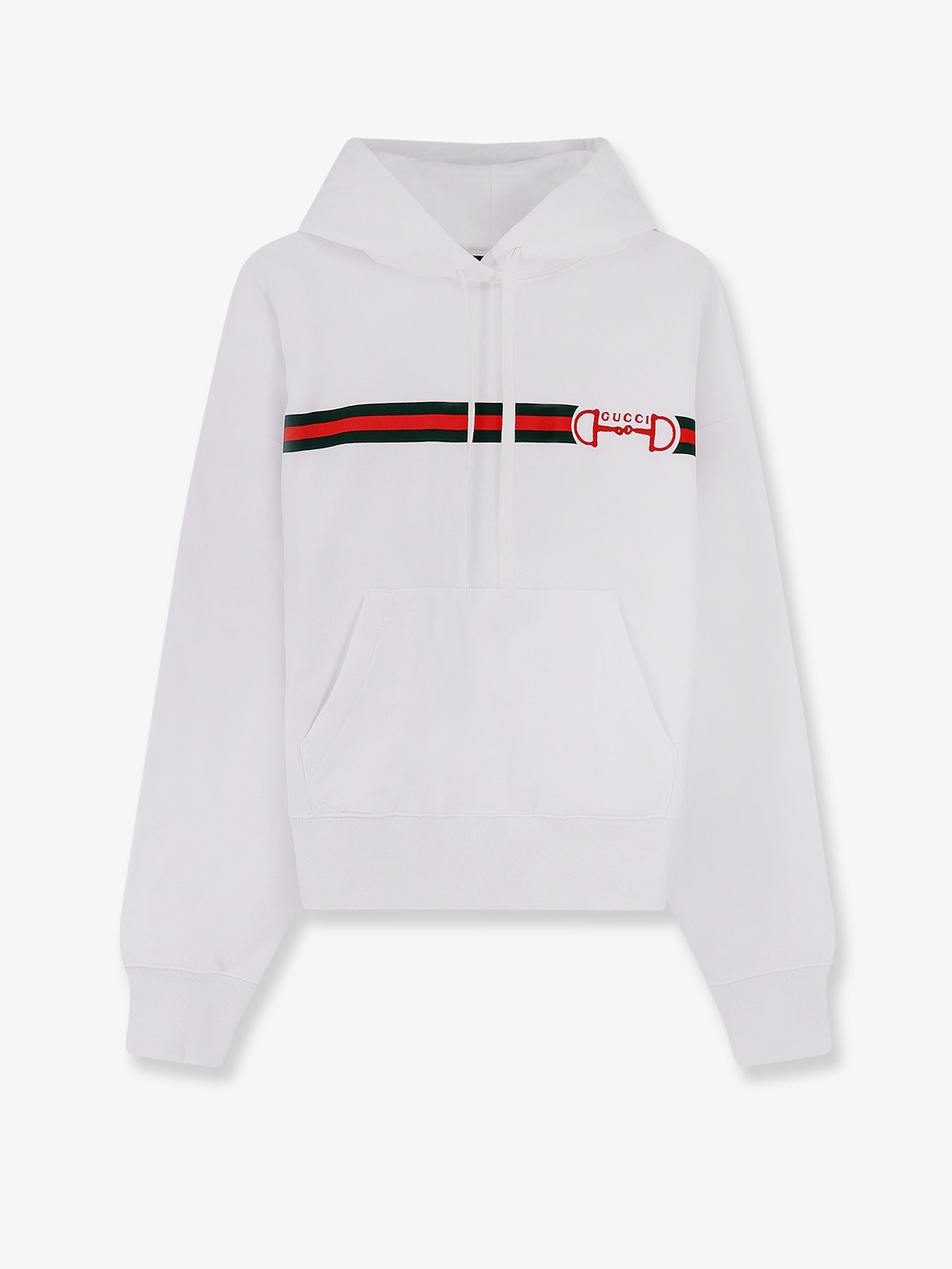 Gucci Gucci - Cotton sweatshirt with embroidered Horsebit on the front