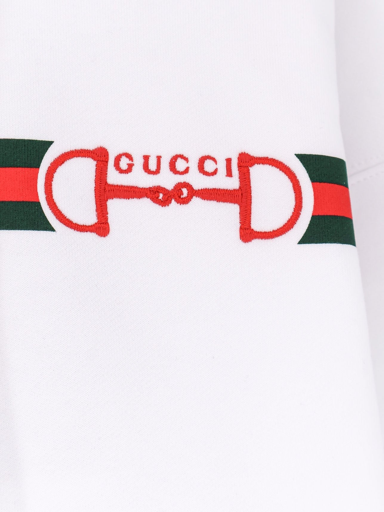 Gucci Gucci - Cotton sweatshirt with embroidered Horsebit on the front