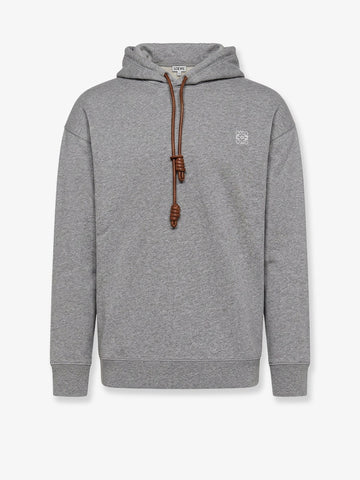 LOEWE - Cotton sweatshirt with front embroidered logo