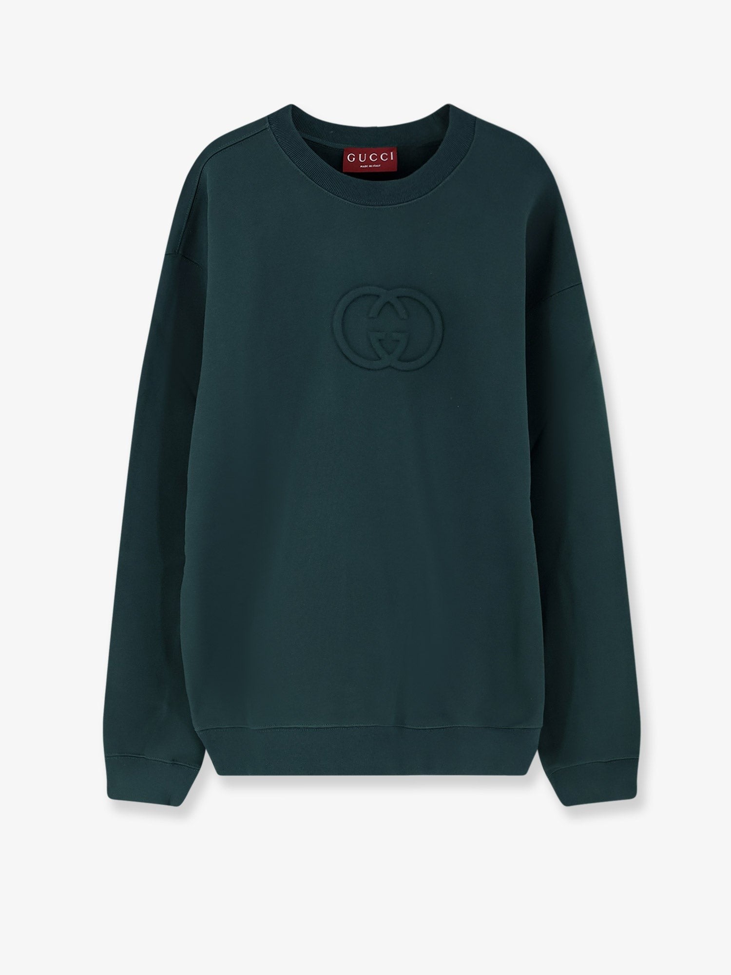 Cotton sweatshirt with GG Incrocio detail