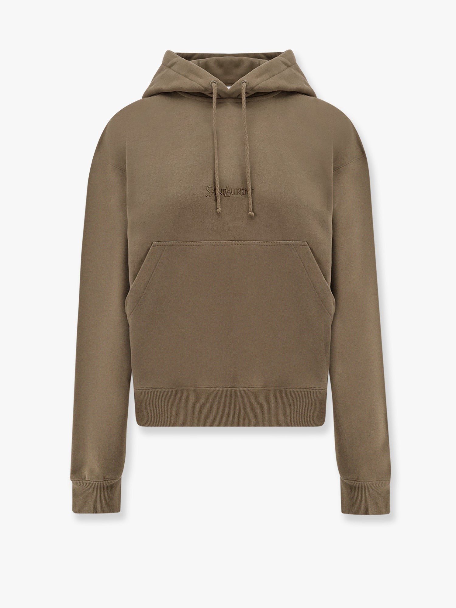 Cotton sweatshirt with logo embroidery