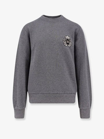Cotton sweatshirt with logo patch