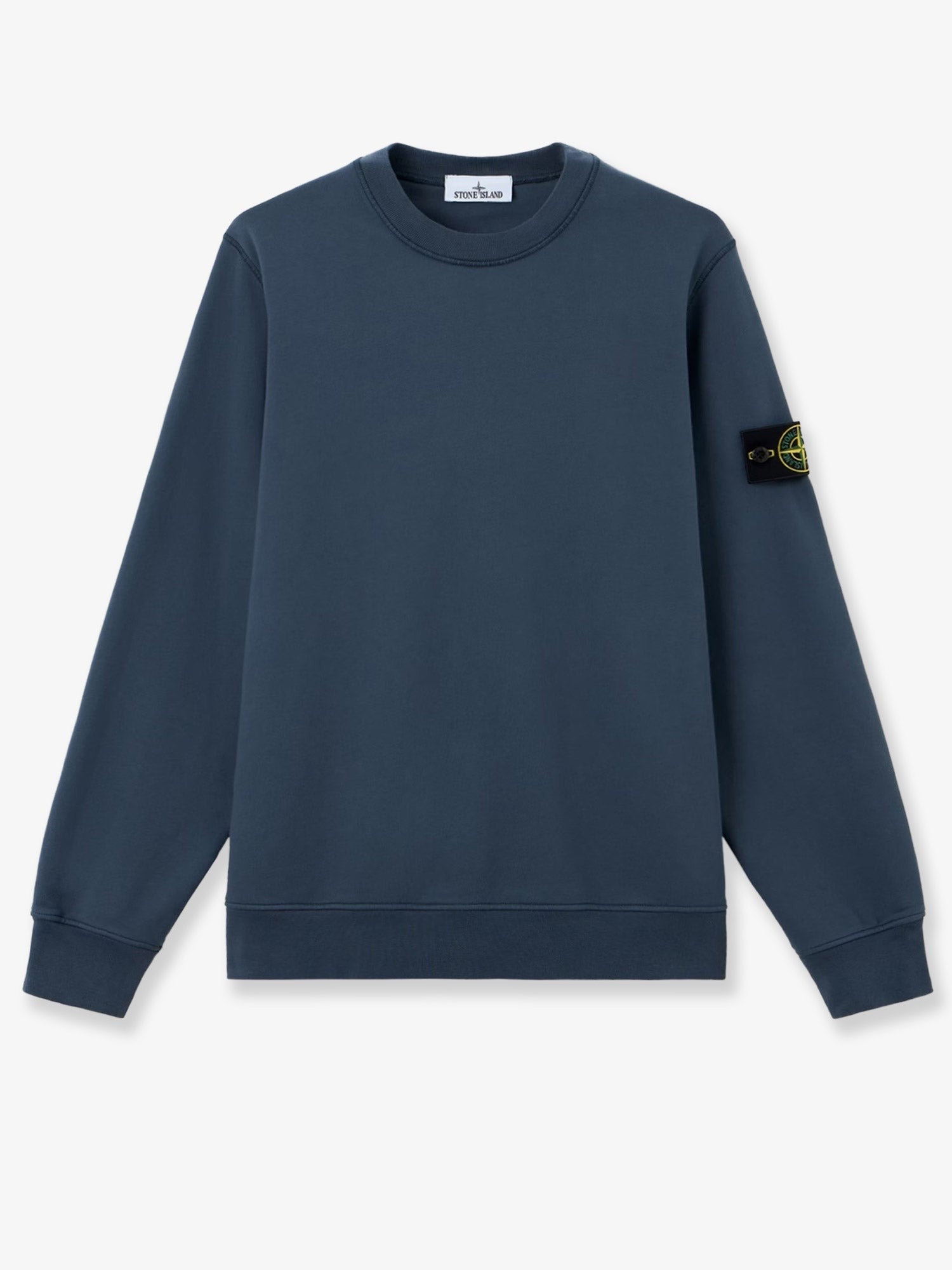 Stone Island - Cotton sweatshirt with side logo patch