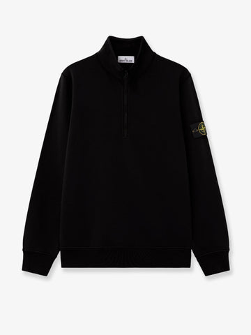 Stone Island - Cotton sweatshirt with side logo patch