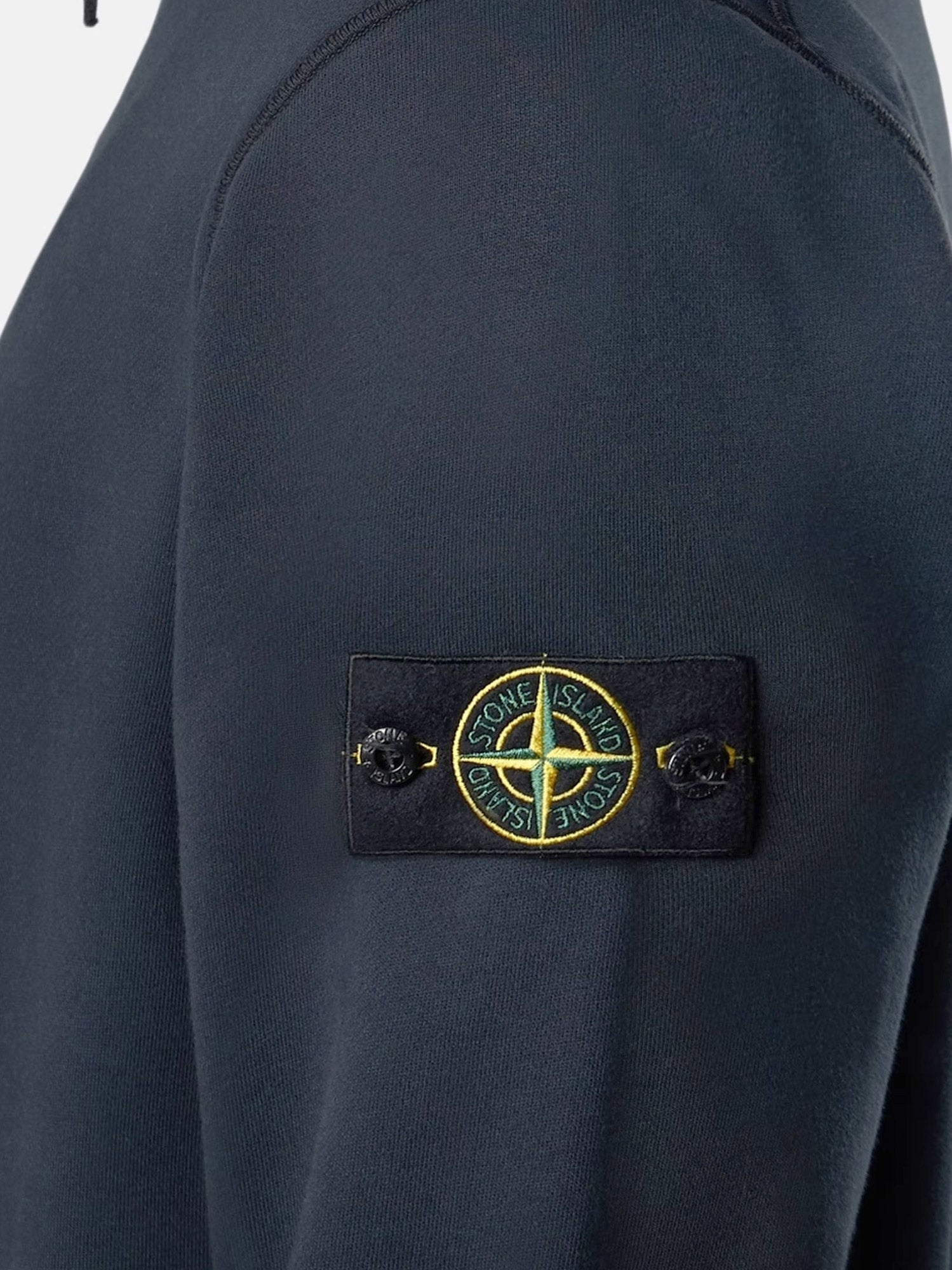 Stone Island - Cotton sweatshirt with side logo patch