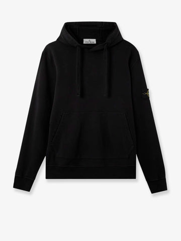 Stone Island - Cotton sweatshirt with side logo patch