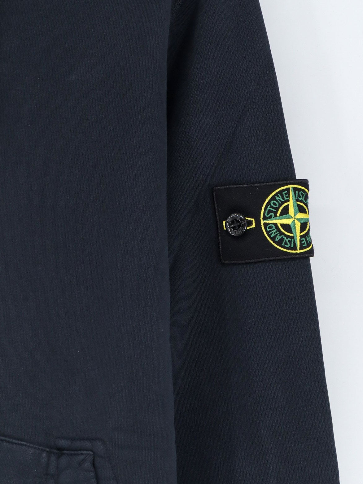Stone Island - Cotton sweatshirt with side logo patch