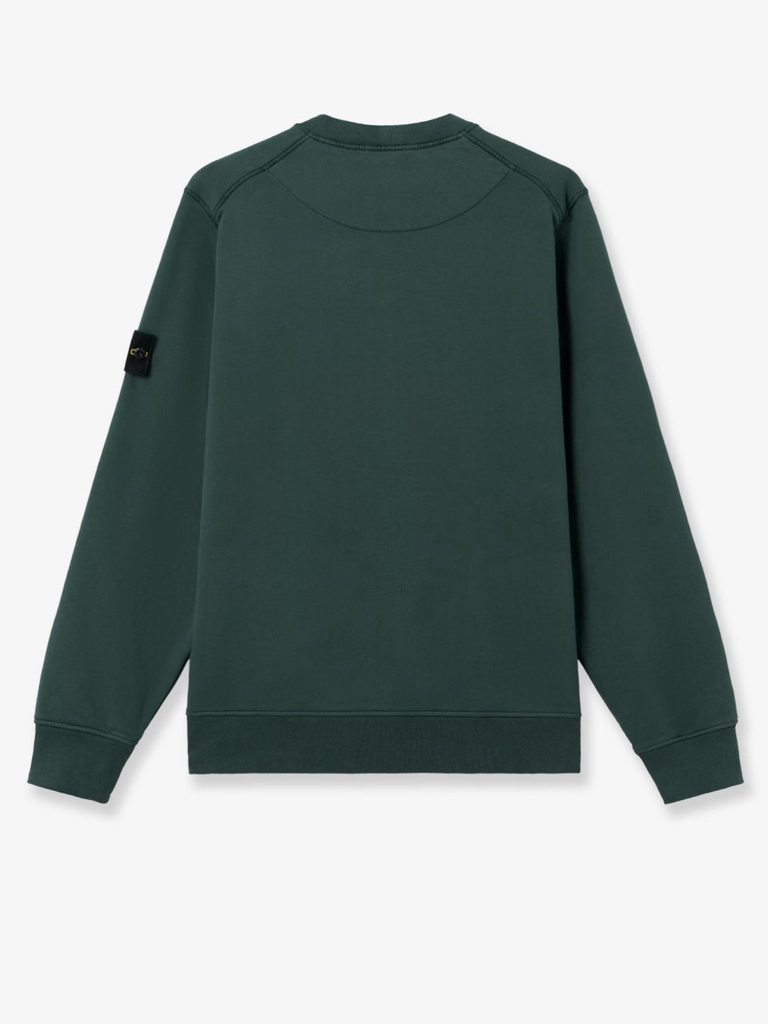 Stone Island - Cotton sweatshirt with side logo patch DARK GREEN 3XL