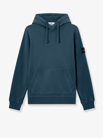 Stone Island - Cotton sweatshirt with side logo patch
