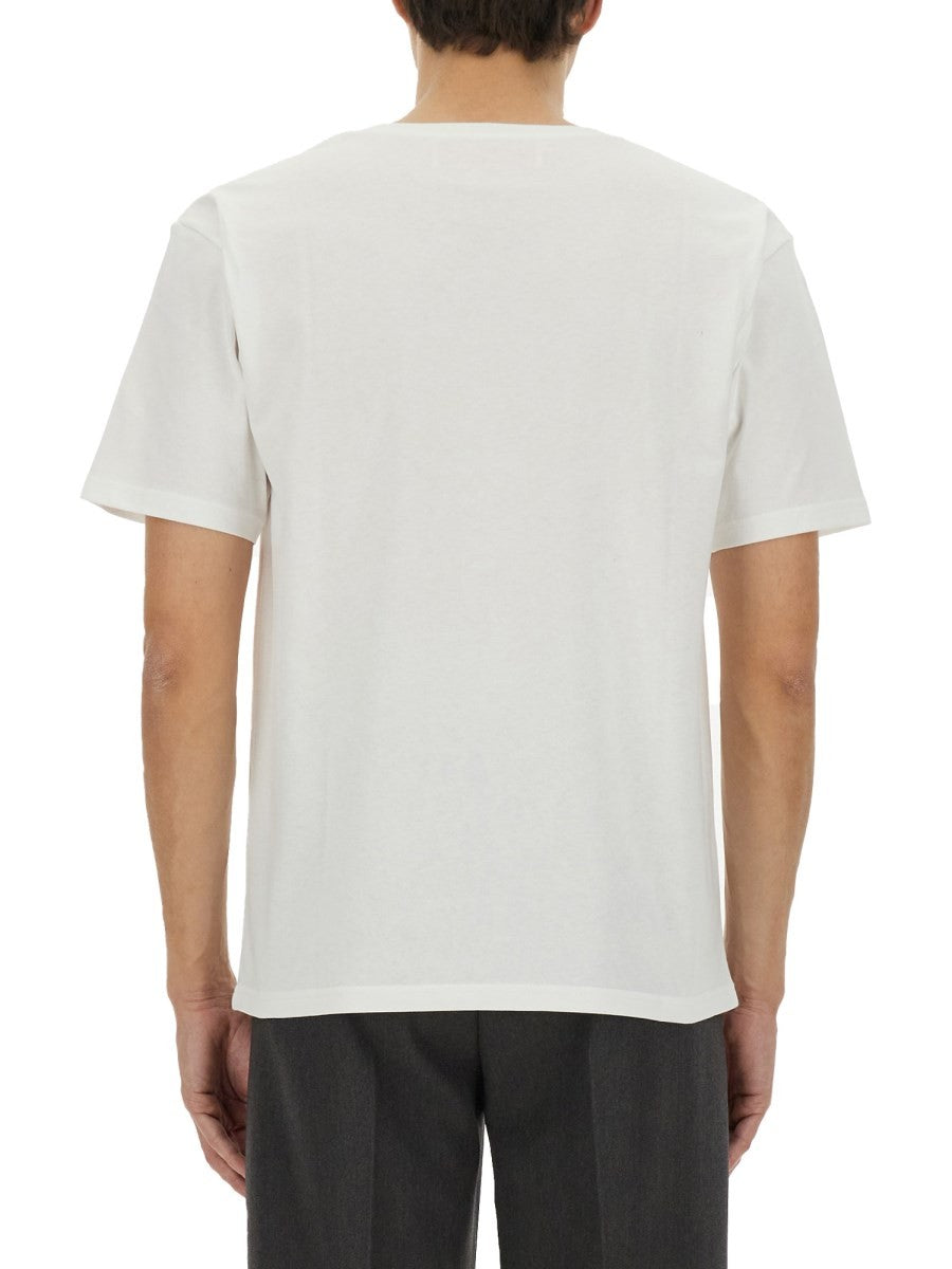 COTTON T-SHIRT WITH "CHEZ VALENTINO" PRINT