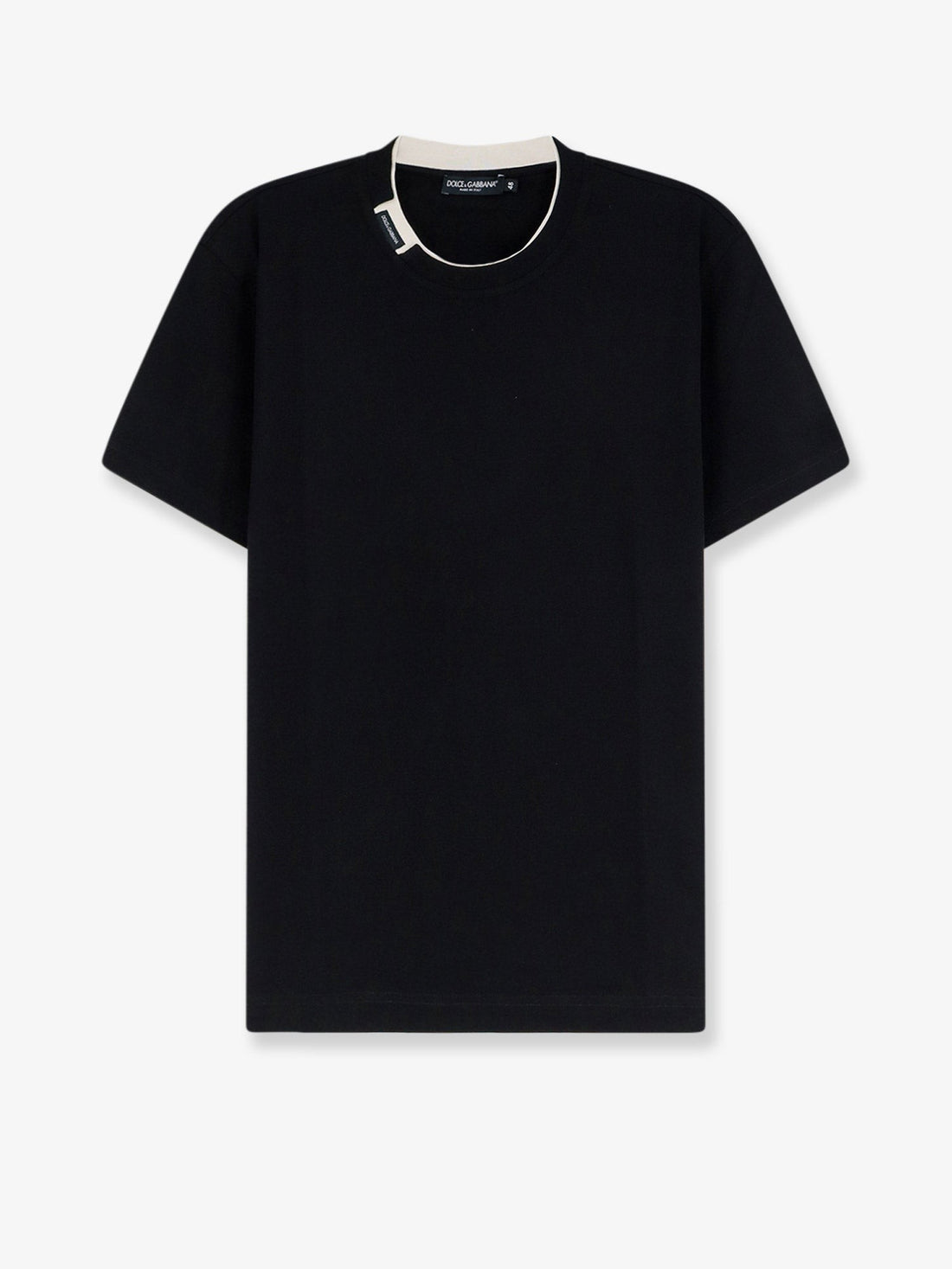 Dolce & Gabbana - Double-layer collar t-shirt cotton-t-shirt-with-contrasting-profile_2898038b-214a-4c6c-94d6-8e1266e5749e