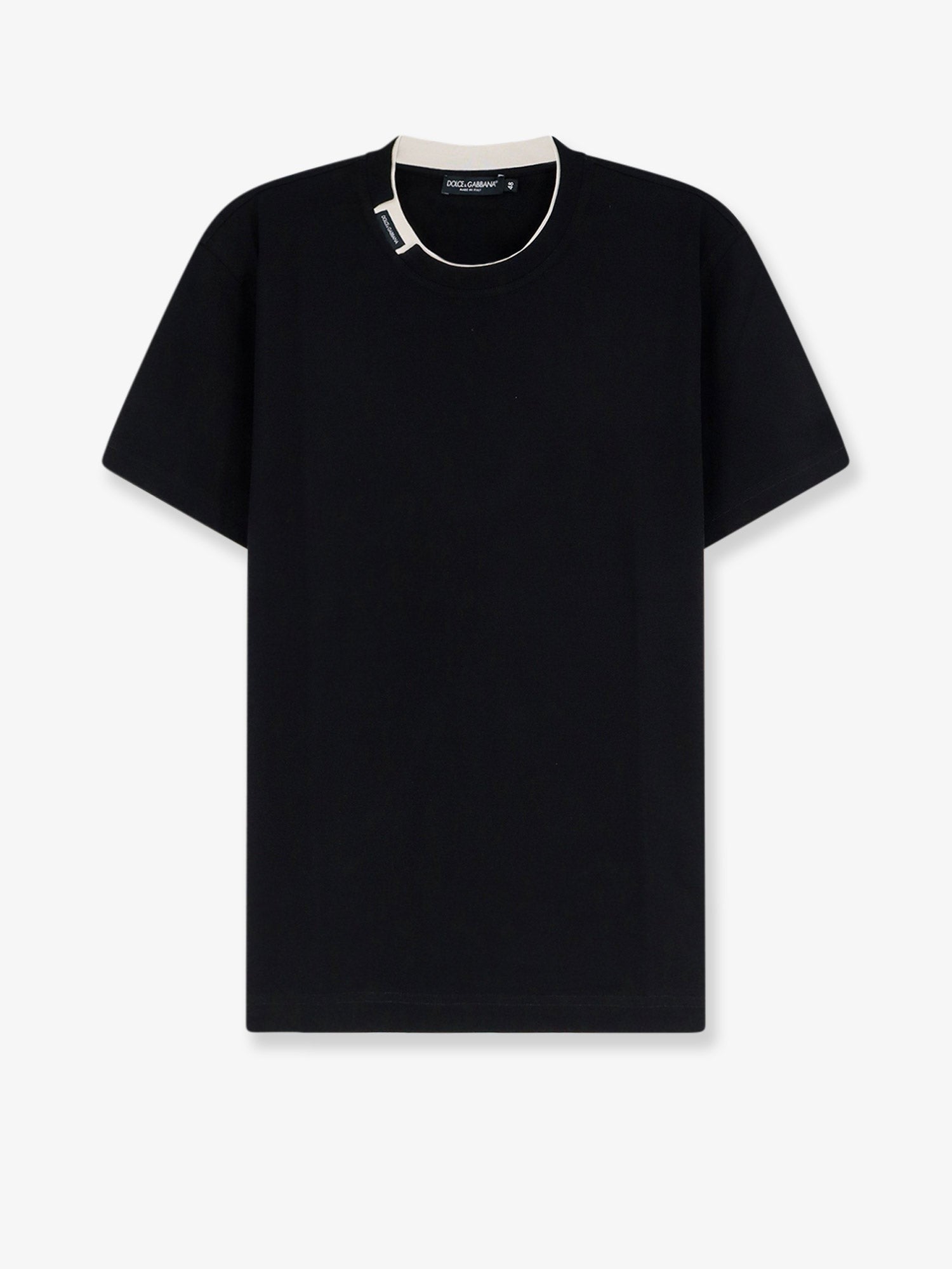 Dolce & Gabbana - Cotton t-shirt with contrasting profile