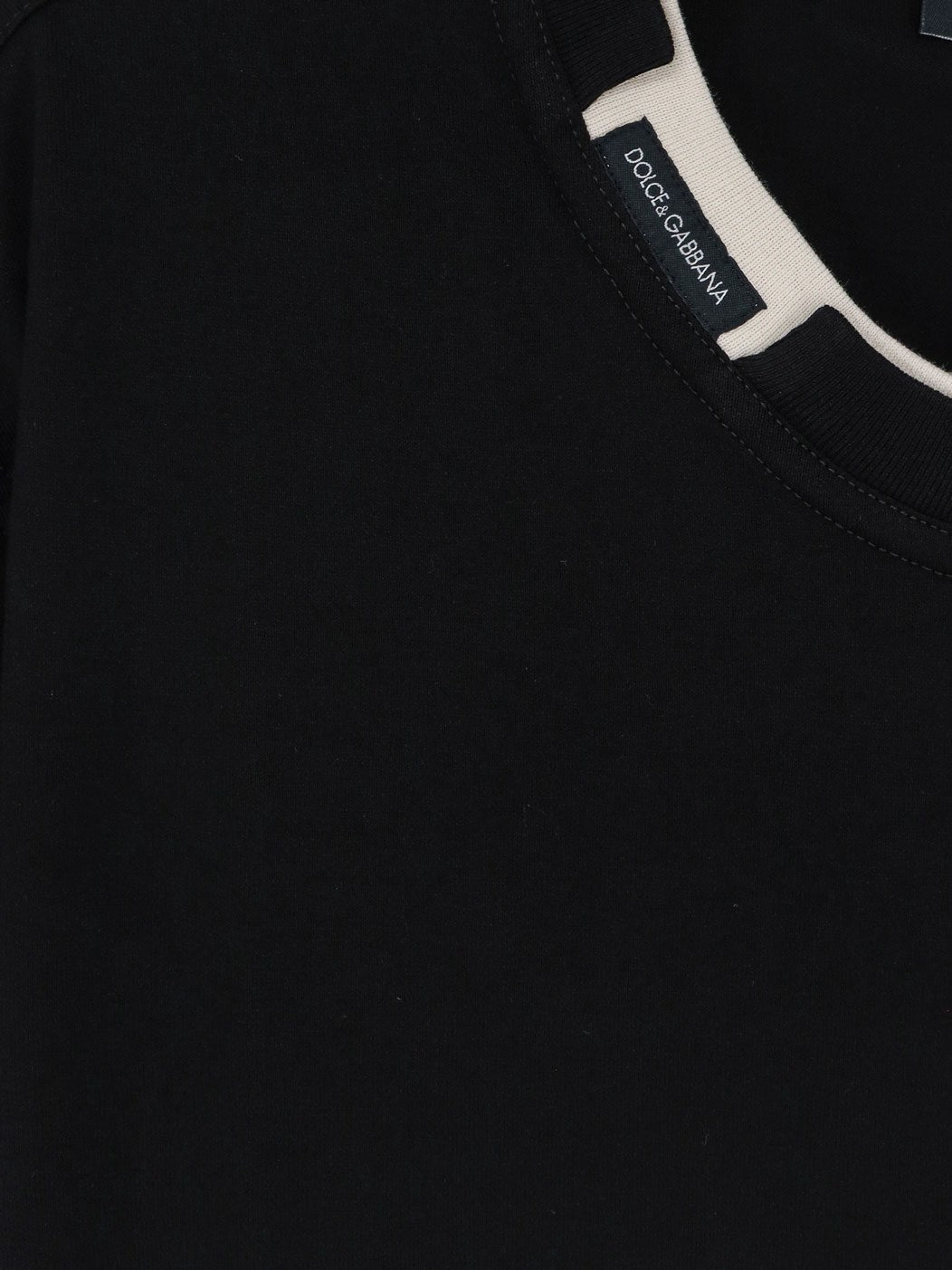 Dolce & Gabbana - Cotton t-shirt with contrasting profile