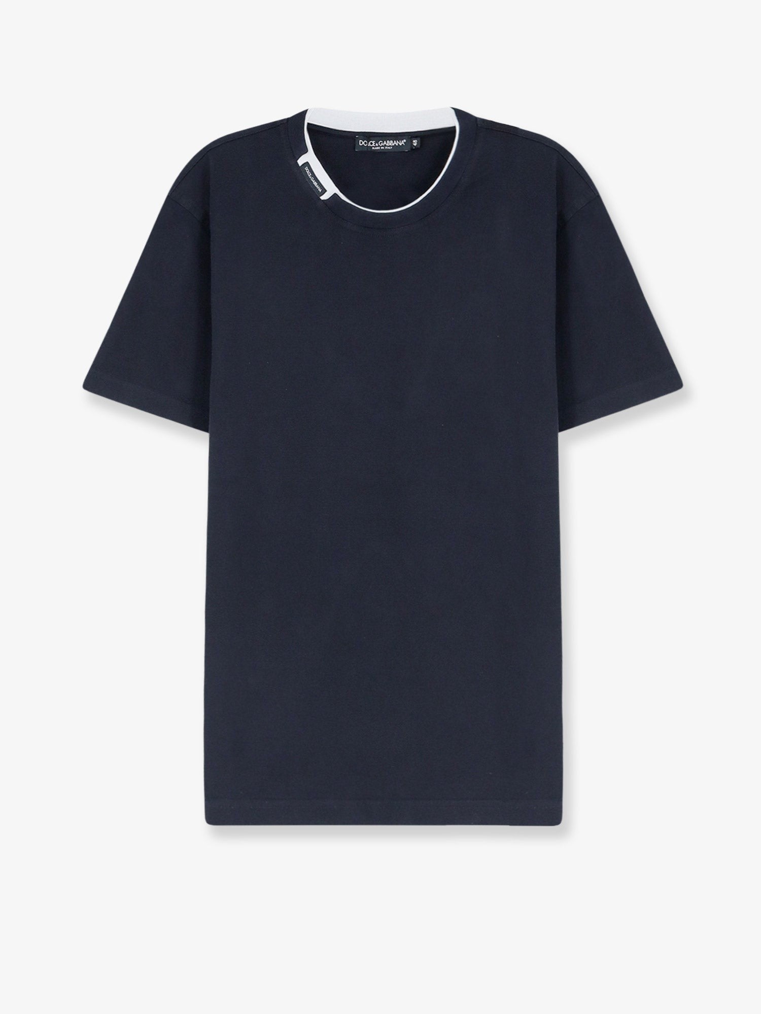 Dolce & Gabbana - Cotton t-shirt with contrasting profile