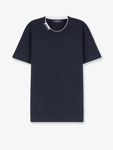 Dolce & Gabbana - Cotton t-shirt with contrasting profile