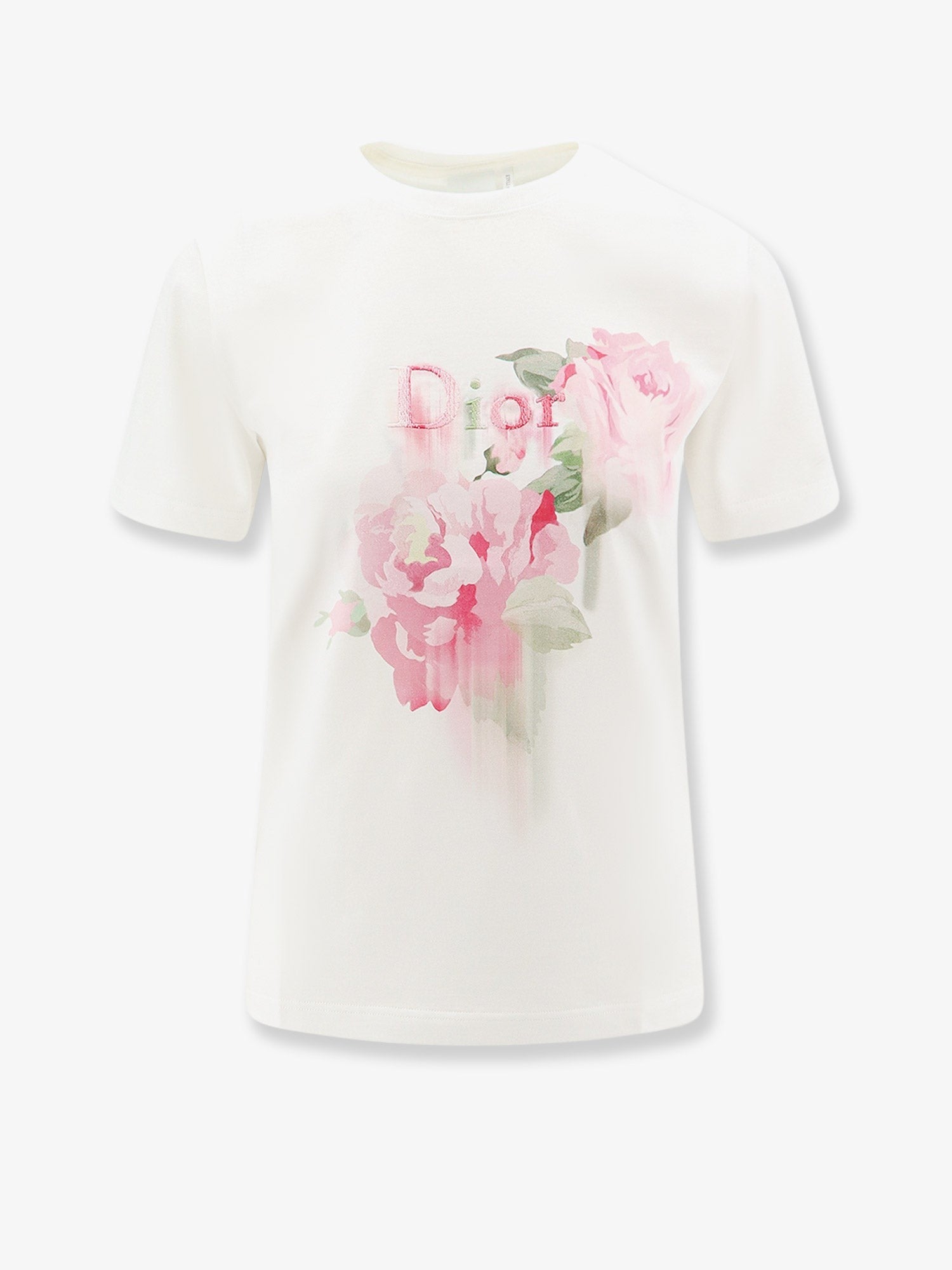 Dior Dior - Cotton T-shirt with Dior Painted Roses print