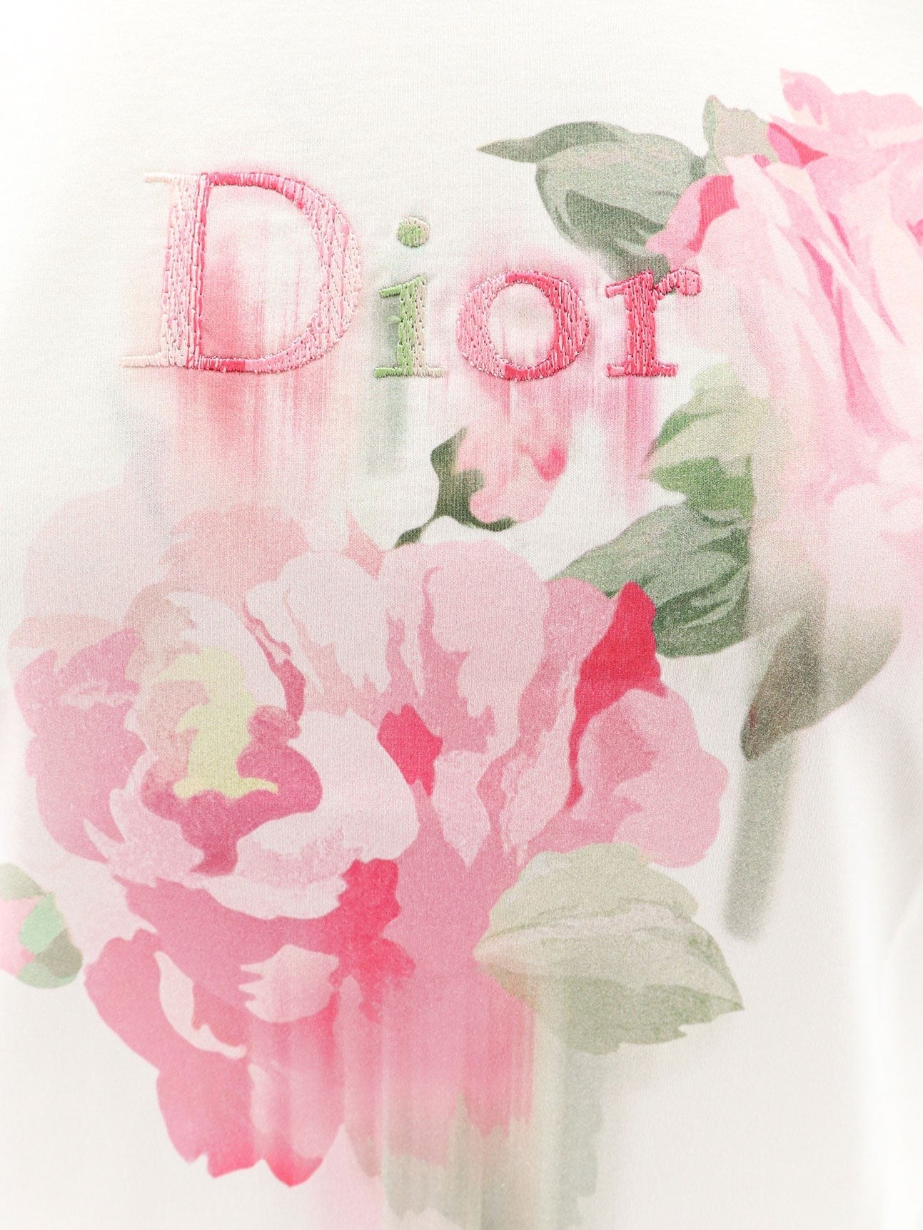 Dior Dior - Cotton T-shirt with Dior Painted Roses print